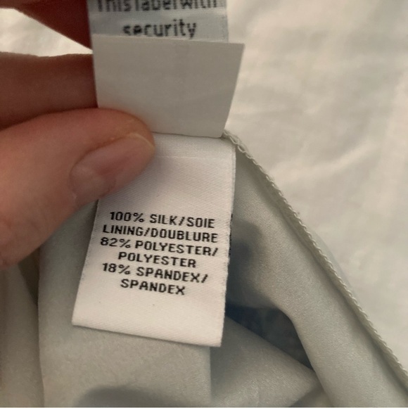 Diane Von Furstenberg Lainey 100% Silk Chiffon Dress Size 12 Blue - Picture 8 of 8